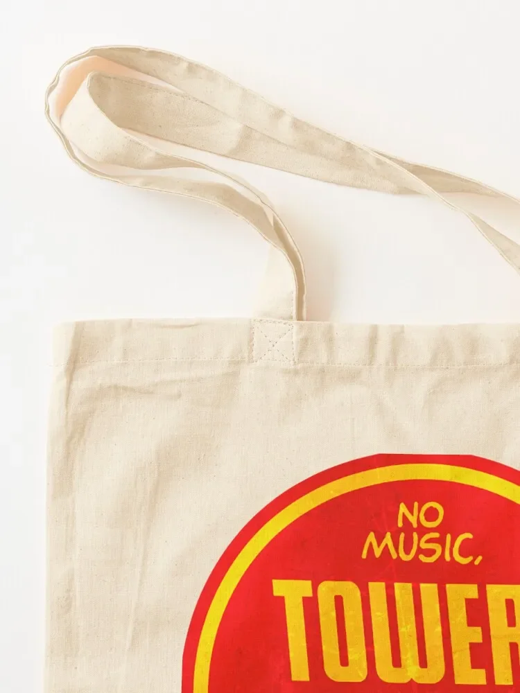 برج سجلات خمر الكلاسيكية تي شيرت.png حمل حقيبة قماش حقيبة كتف حمل حقيبة المرأة قماش مخصص #3