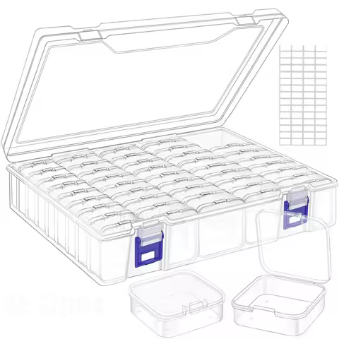 DIY Diamond Painting Embroidery Storage Box, Nail Art Jewelry Rhinestone Mosaic Storage Container, Multifunctional Storage Box