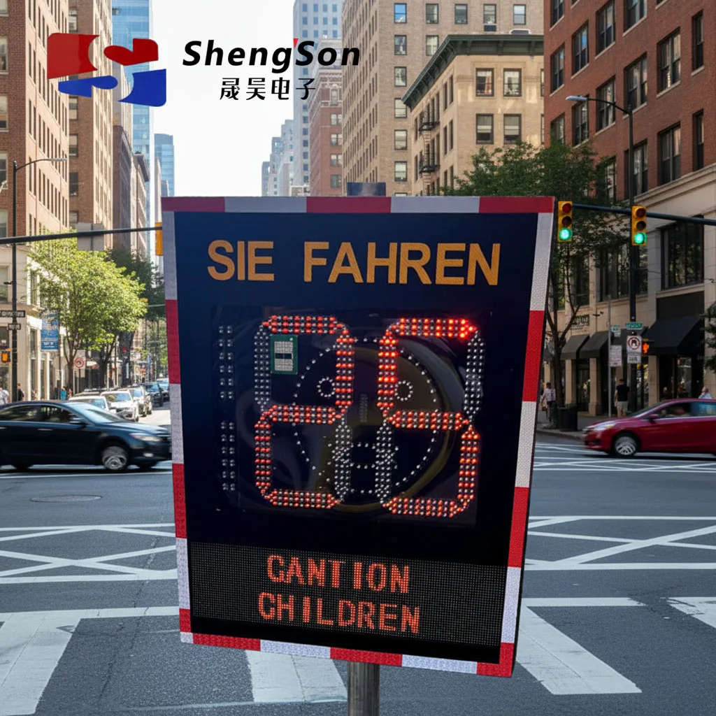 Solar Powered LED Traffic Signs with Highlighted LED Beads for Face Design 18 in Size Third Grade Reflective Film