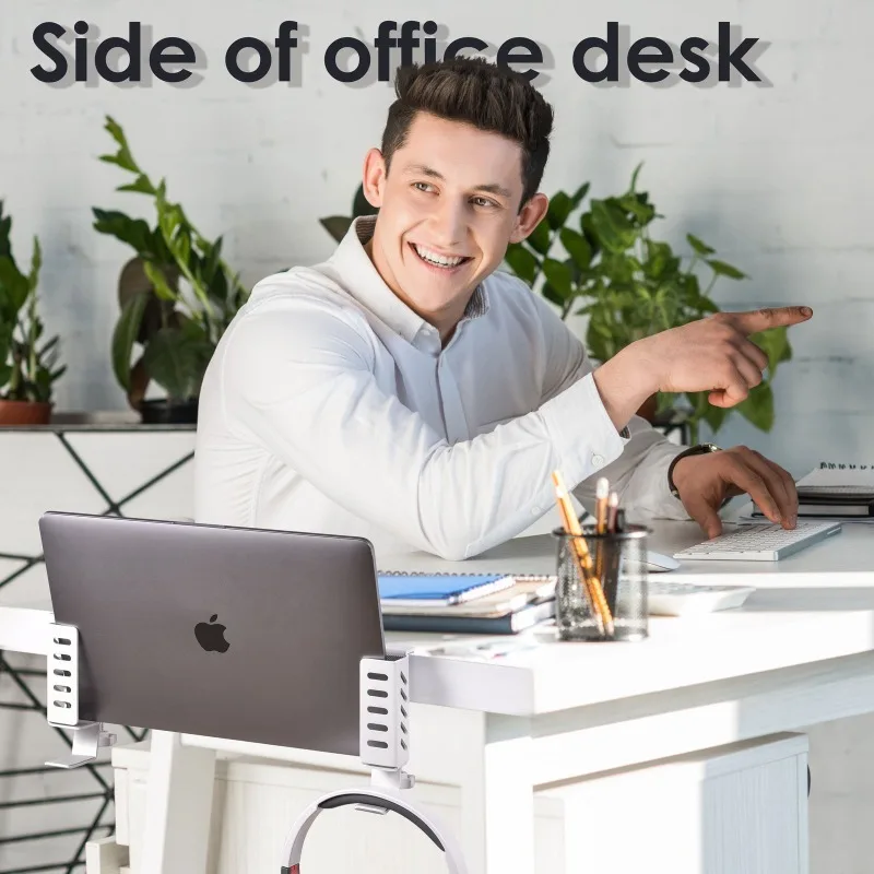 Adjustable Aluminum Alloy Laptop Stand Heat Dissipation Rack for Tablet Notebook Space Saving No Drill Desktop Use 노트북 거치대