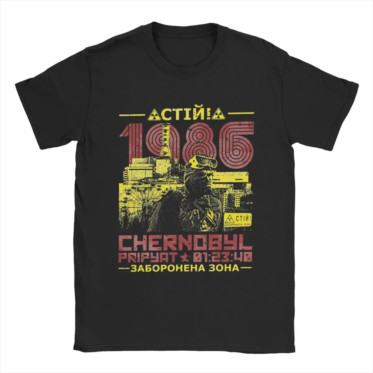 Men T-Shirts CHERNOBYL 1986 Vintage 100% Cotton Tees Short Sleeve T Shirt Crew Neck Clothing Original mens designer clothes 2024