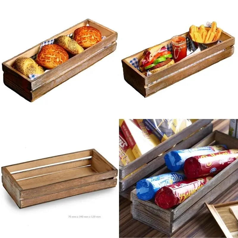Natural Wood Large Dining Table Bread Rack for Sliced Toast Kitchen Meat Snacks Baking Displays Table Dough Wooden Bread