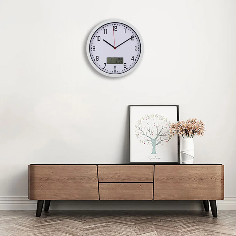 

1pc 10 Inch Hanging Operated Non-Ticking Clock For Home Wall Clock Operated Office Outdoor Garden Use