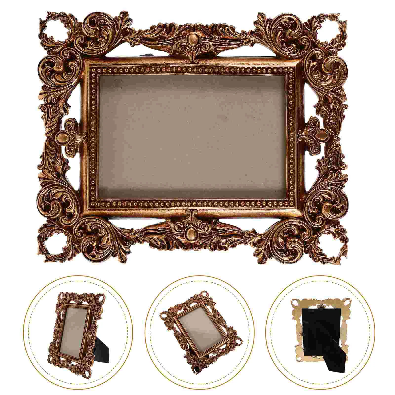 

Special Shaped Photo Frame Rustic Decor Picture Frames Small Retro European Style Resin Combination