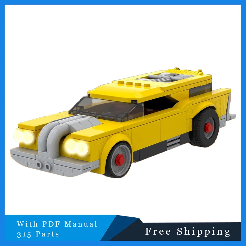 315 個 MOC テクニカルビルディングブロック黄色旅行車レンガモデル創造的な教育 DIY 組み立ておもちゃ子供のためのクリスマスギフト