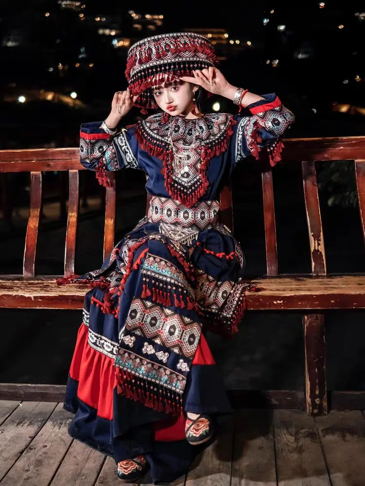 

Tassel ethnic women's style travel photo shoot clothing