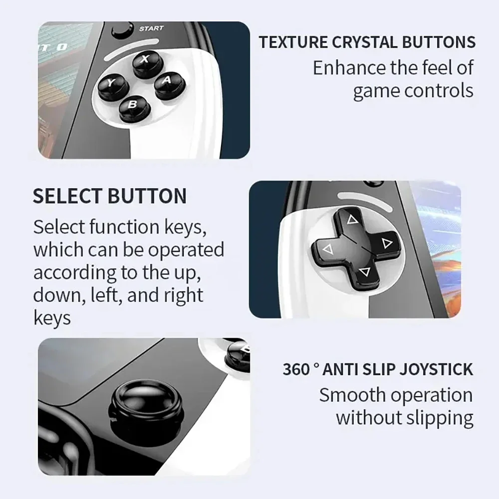 GAMINJA X9 مشغل ألعاب ريترو محمول بشاشة 5.5 بوصة مشغل ألعاب فيديو مشغل ألعاب محمول 2000+ ألعاب يدعم GB GBA GBC