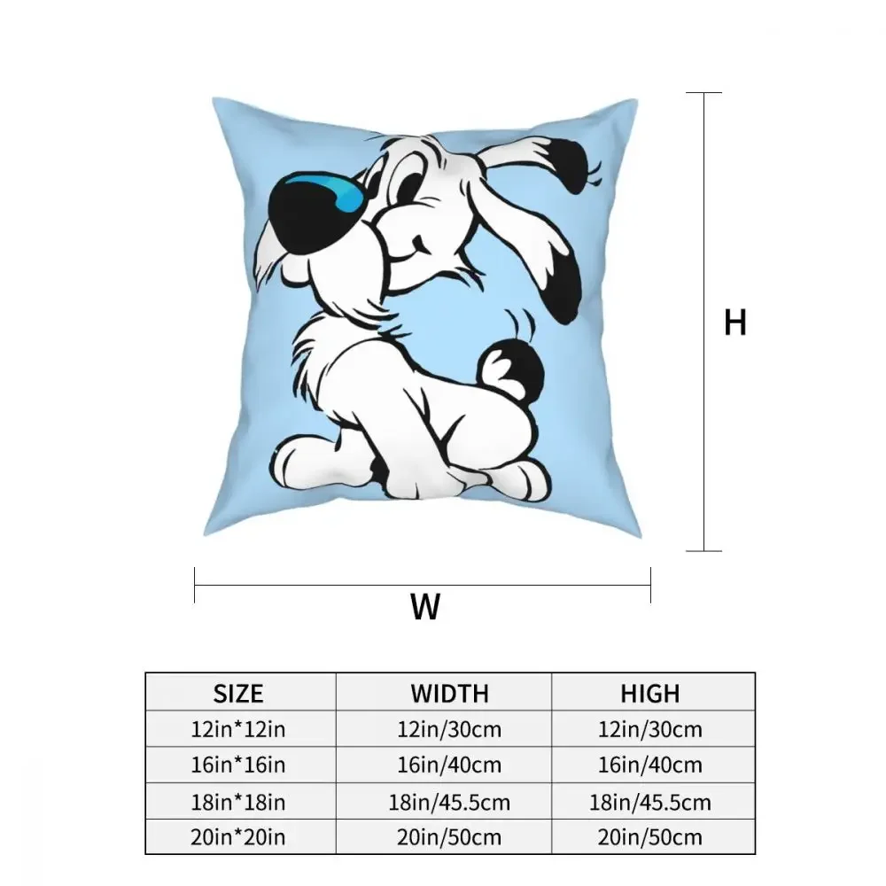 Asterix And Obelix Square Pillow Case Polyester Cushions for Sofa Dogmatix Idefix Ideafix Obelix Dog Fashion Pillowcase