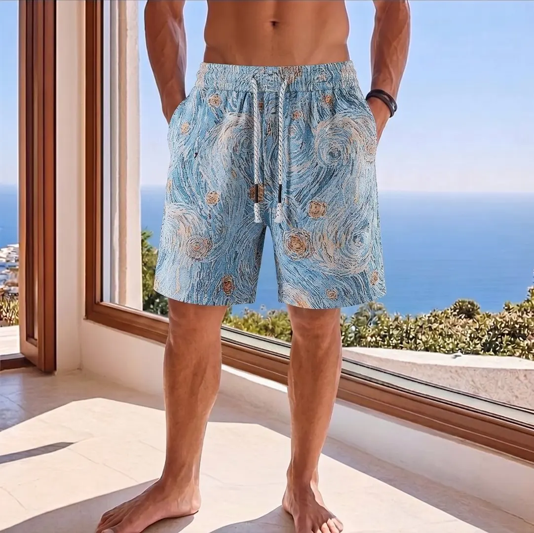 Mens Swim Trunks Quick Dry Beach Board Shorts With Pockets Breathable Surfing Running Sports Swimwear Bathing Suit 2678