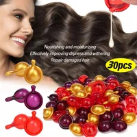 Cápsula de vitamina para el cabello, aceite de queratina, restauración rápida, suave, brillante, cuidado del cabello, nutre, repara el cabello dañado, producto de tratamiento de división