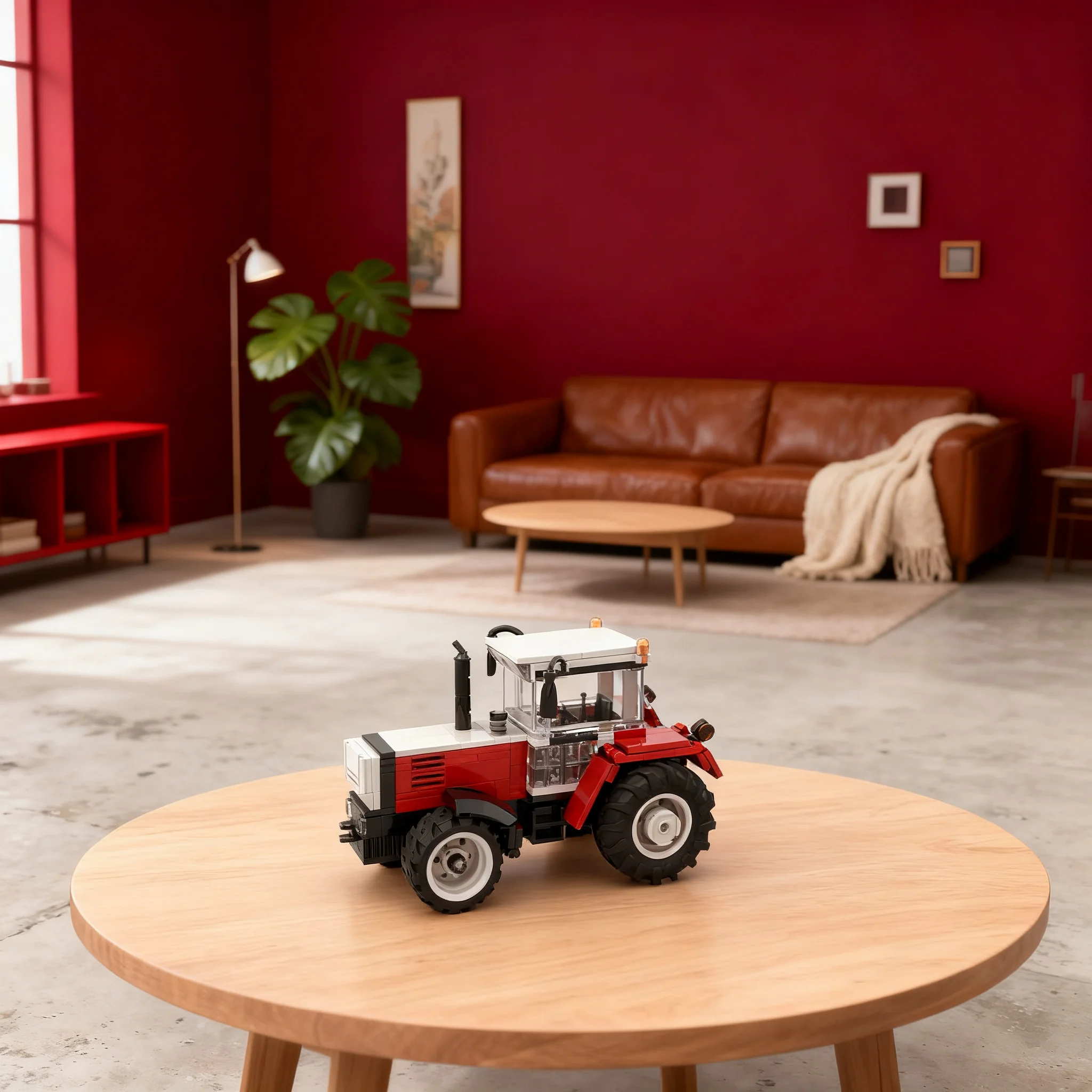 299pcs MOC City Farm Steyr 8180 - Tractor Model Building Blocks Architecture Toys Christmas Gift Brick DIY Display 3D Assemble