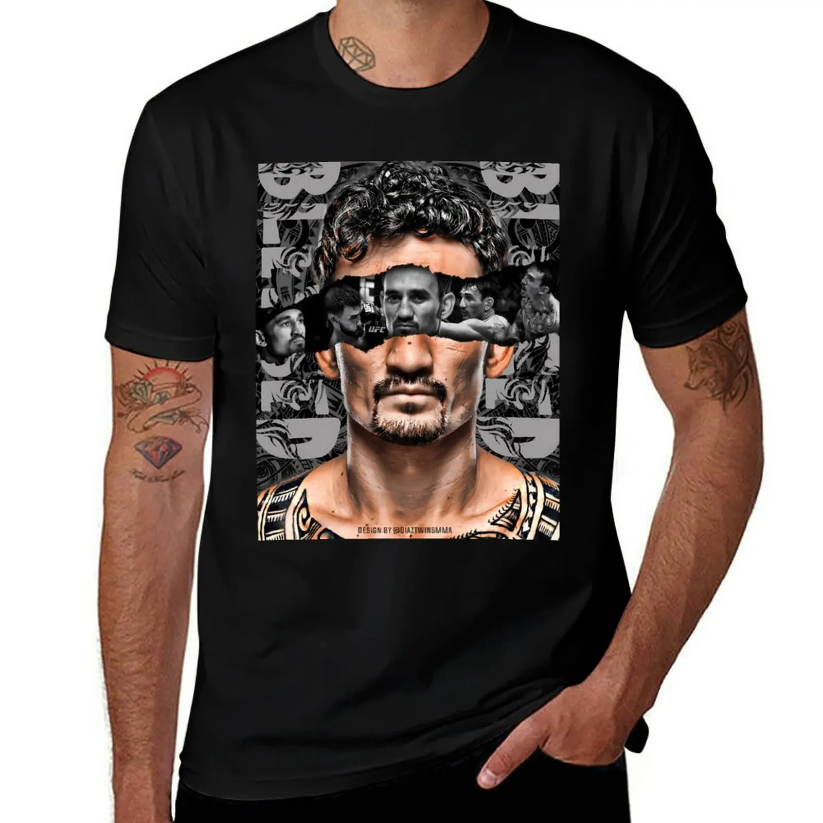 

Max Holloway - Blessed Art T-Shirt cotton tshirt 100% man t shirts high quality luxury brand g man t shirts for men T-Shirt