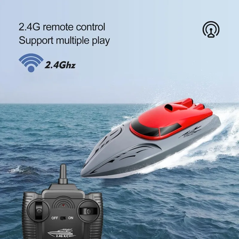 RC Boat 2.4GHZ Remote Control Boat for Pools and Lakes 15 Mph High-speed Yacht RC Race Boat Water Toy For Kids Adults