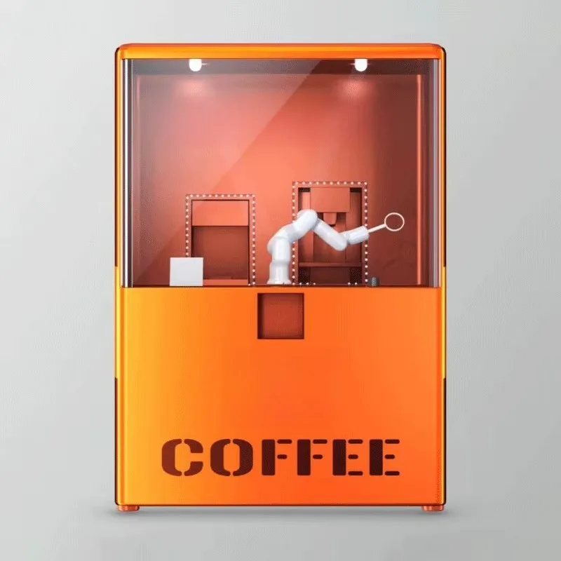 Fully Automatic Table Top Robotic Barista Coffee Maker Bean to Cup Espresso Commercial Vending Machine Custom