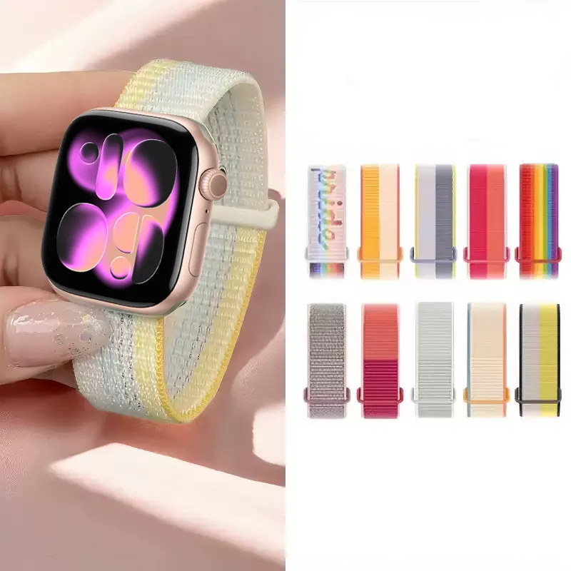 الأشرطة الموقع الرسمي لساعة أبل الفرقة 46-45-44-40-41-42 ملم سوار كوريا iwatch سلسلة 11 10 8 9 7 6 5 SE Ultra2-3 49 ملم