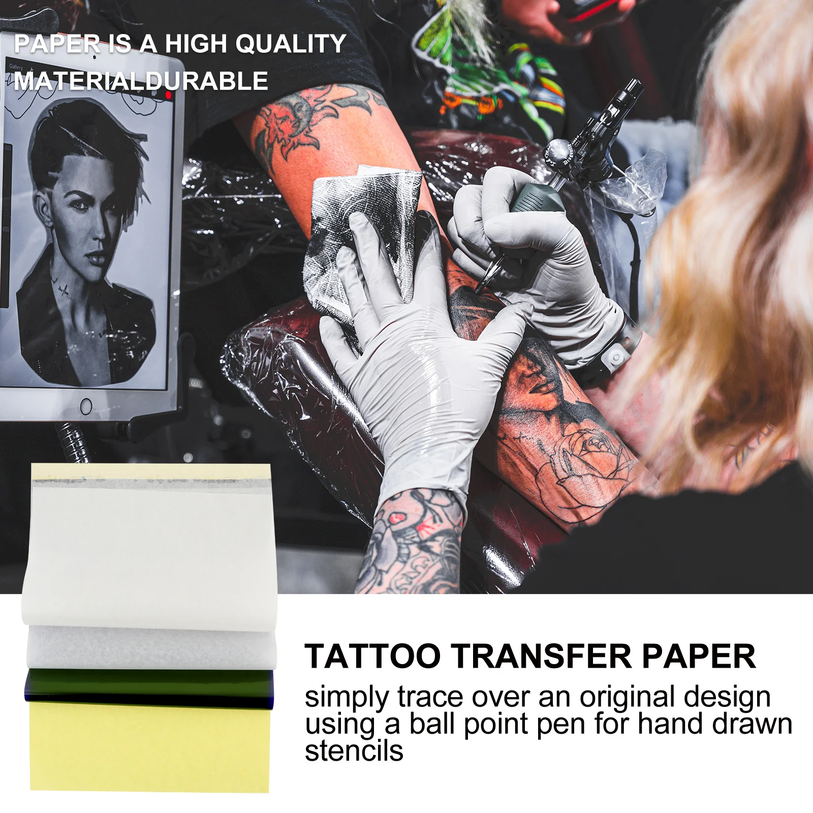 

25 листов бумаги для переноса татуировок, профессиональная термобумага для трафаретов «сделай сам», для художников, принадлежности для переноса карбона