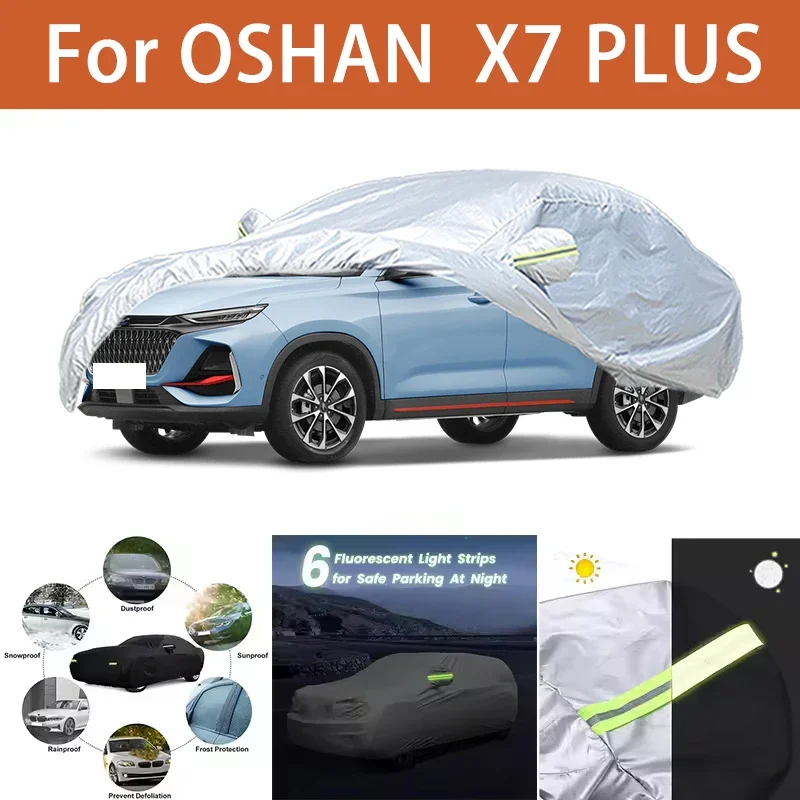 

For OSHAN X7 PLUS Car Cover Outdoor Protection Covers Snow Sunshade Waterproof Dustproof Exterior UV Car Accessories