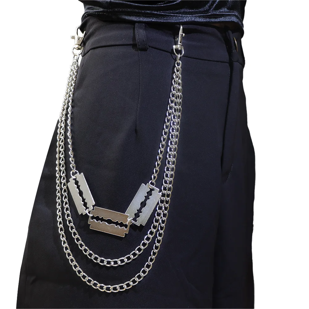 Hip-Hop-Punk-Hosenketten, geeignet für Männer und Frauen, Metallgürtelketten, Party- und Karneval-Accessoires – Detail 4