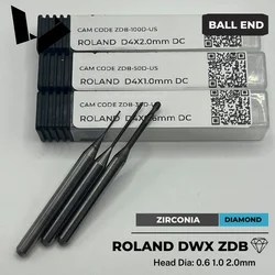 ZDB-30D-US ZDB-50D-US ZDB-100D-US fresa diamantata per fresatura Zirconia Roland DWX50 DWX51 DWX52D DWX53 compatibile