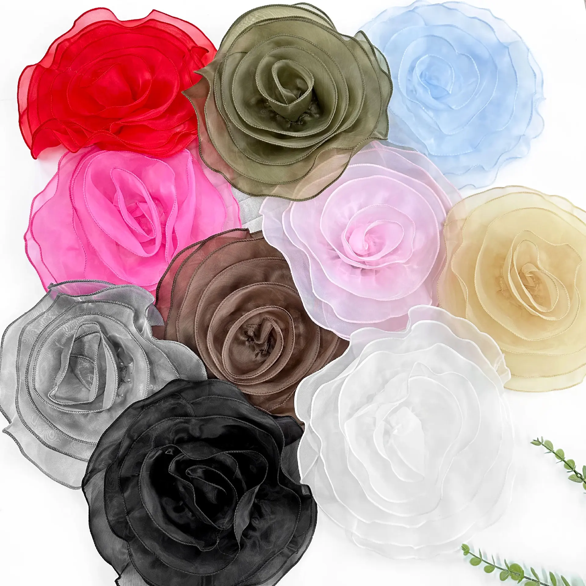 

Organza Simple Multi-layered Three-dimensional Tulle Flower European and American Style Corsage Wedding Dress Embroidery Clothin