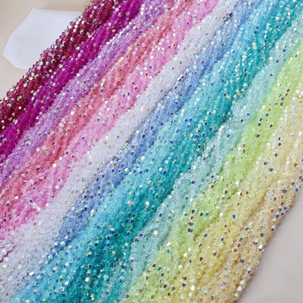 10pcs 4mm Bicone Crystal Beads Colorful DIY Loose Spacer Beads Austria Faceted Glass Crystal Beads Bracelets Earring Supplies