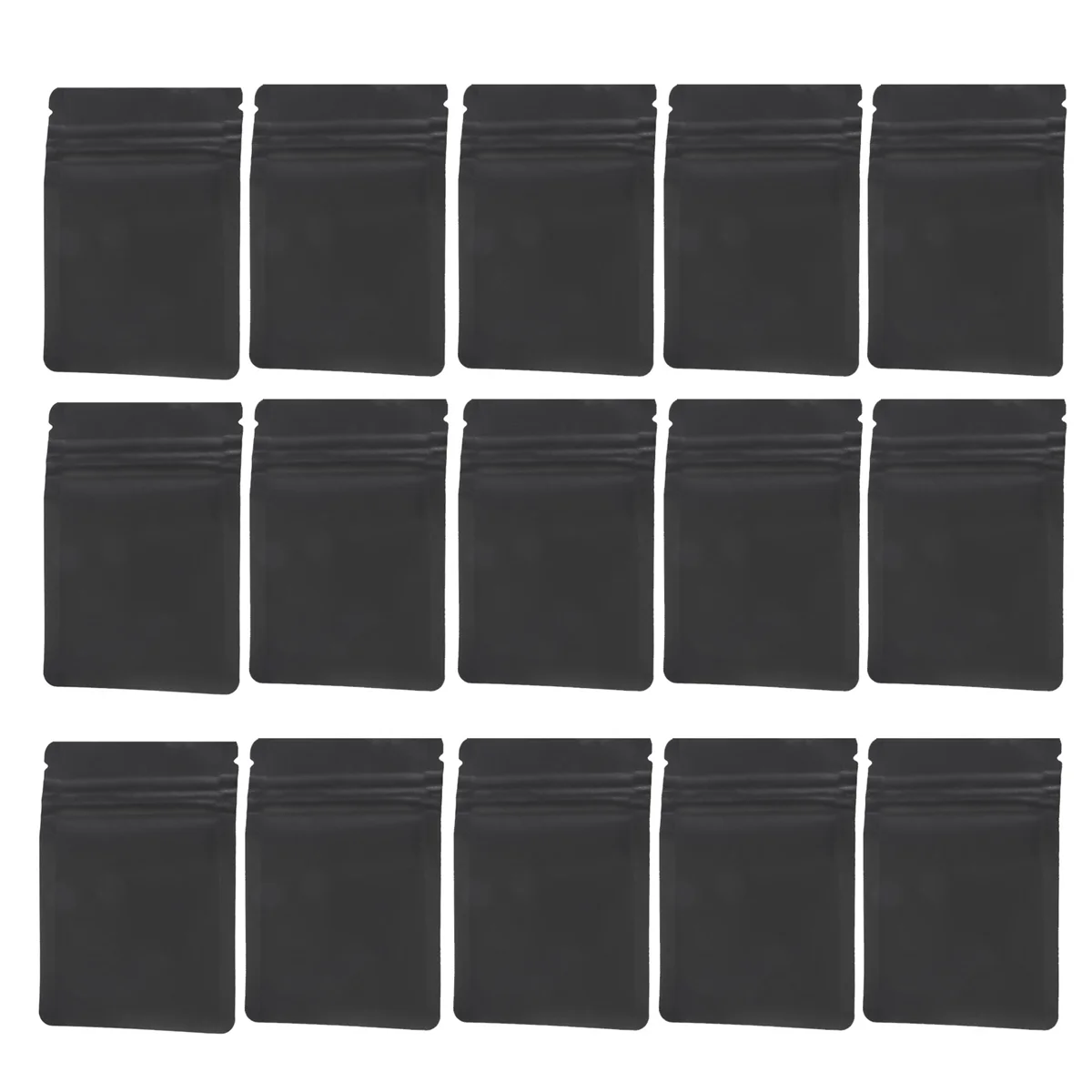 AD30-100 Pack Smell Proof Bags - 3 x 4 Inch Resealable Mylar Bags Foil Pouch Bag Flat Zipper Closure Bag Matte Black