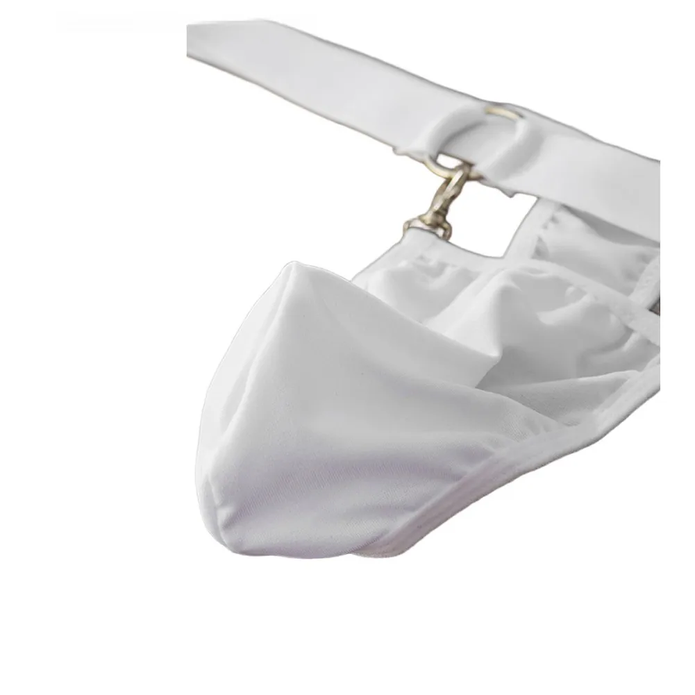 

Сексуальное мужское повседневное нижнее белье: стринги с U-образным вырезом, двойным кольцом и съемной пряжкой, эластичные, дышащие