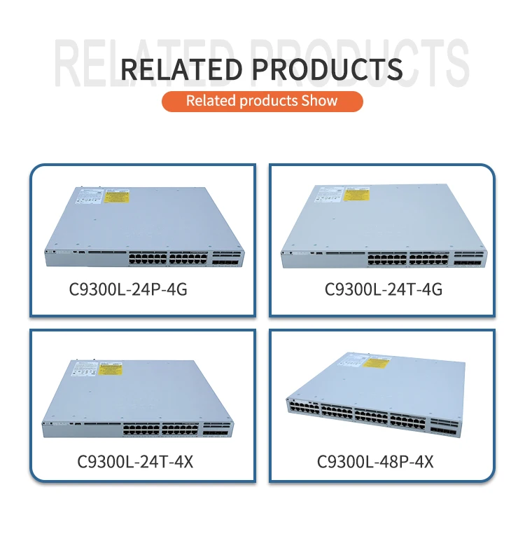 Conmutador 100% Original de 48 puertos Gigabit Poe C9300L-48T-4G-E nuevo conmutador Ethernet sellado de tres capas de 48 puertos comprar conmutador Ethernet Gige