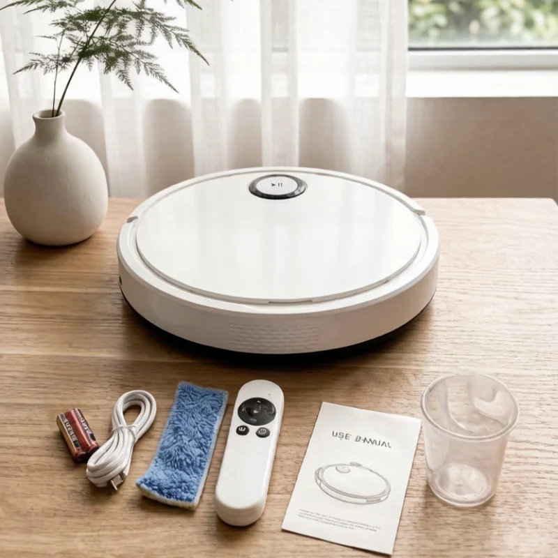 2-in-1 Home Robot Vacuum Supports APP/Remote Control Ultra-Thin Body Strong Suction Power Handles Long Pet Hair Great Gift Ideas