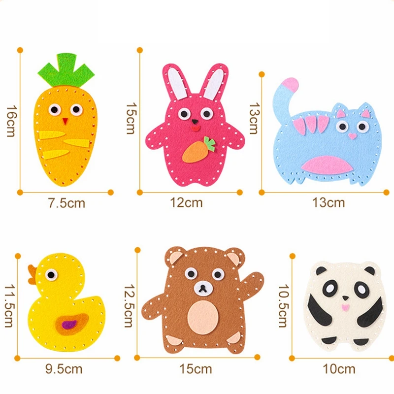 الأطفال DIY اليدوية الخياطة الحرفية مجموعة ألعاب الإبداعية الكرتون شنقا الديكور الدمى صنع المواد حزمة ألعاب بنات الهدايا #5