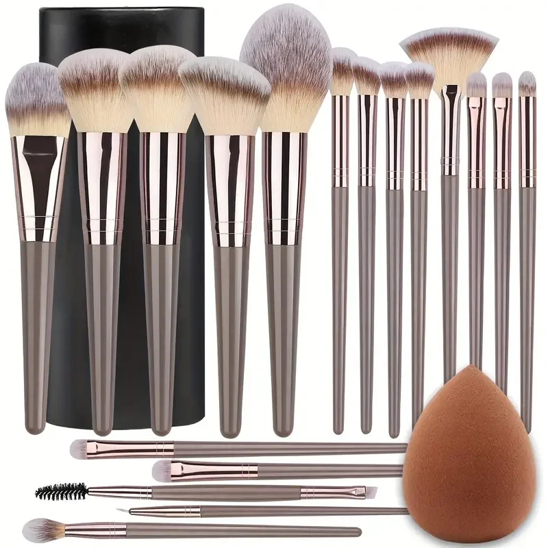 Pincéis de maquiagem profissional para mulheres, sombra, blush, highlighter, fundação, corretivo, pincel de mistura, ferramenta de beleza fofa, 3-20pcs