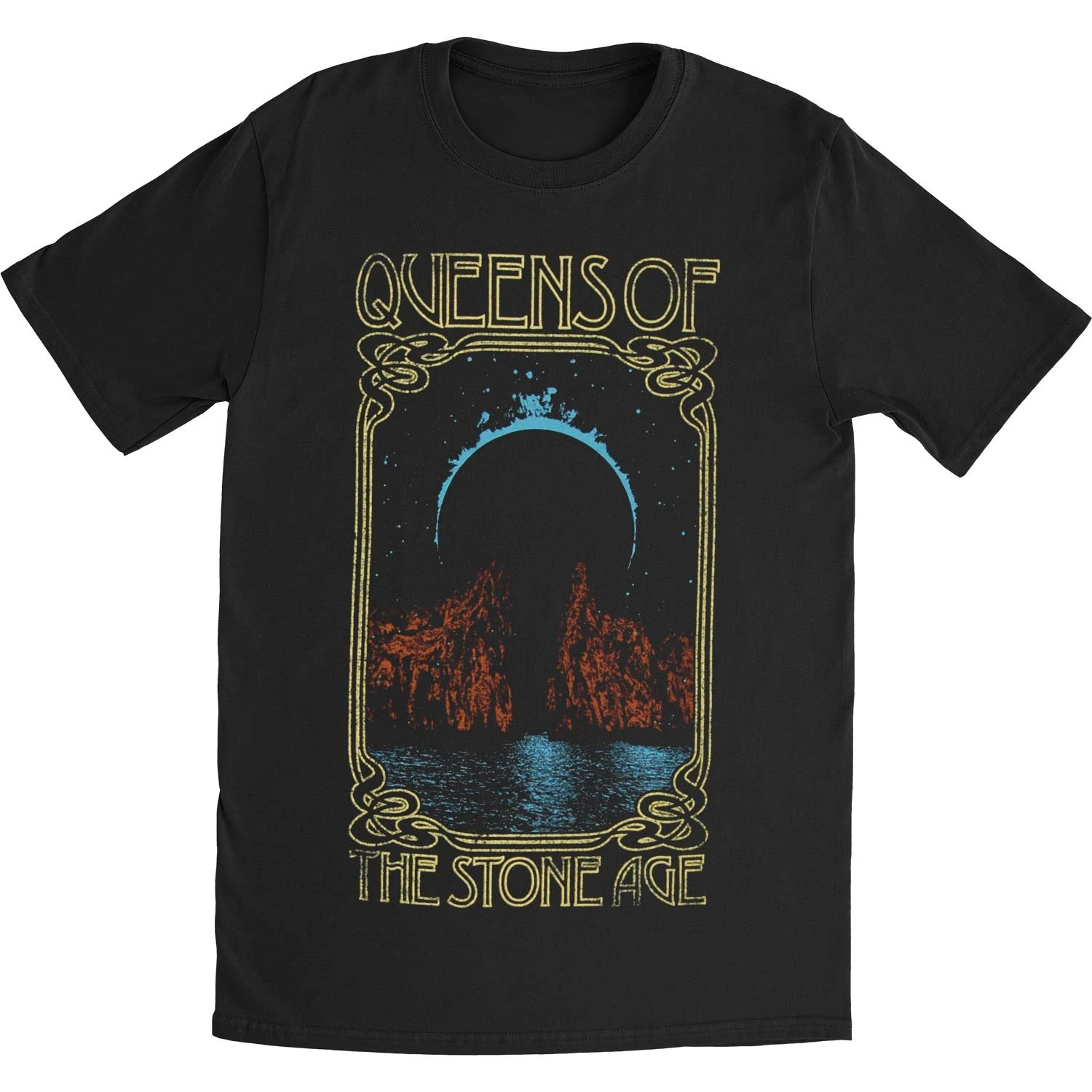 

Периферийный узор Queens of The Stone Age с принтом, летние роскошные брендовые хлопковые мужские и женские футболки с короткими рукавами