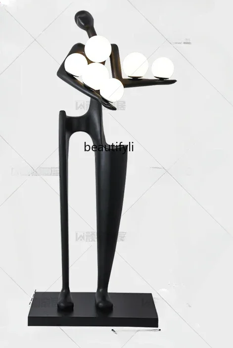 

A38 New Welcome Figure Post-Modern Human Body Sculpture with Lights Creative Exhibition Hall Art Hotel Lobby Decoration