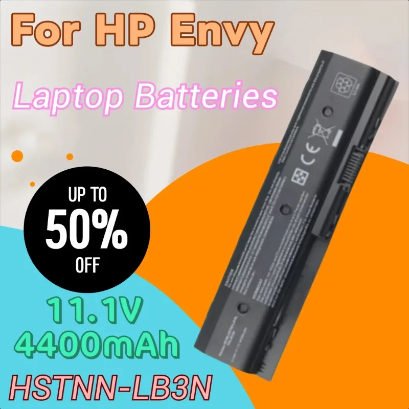 New 11.1V 4400mAh HSTNN-LB3N HSTNN-LB3P Laptop Battery for HP Envy Dv6-7200 Dv4-5200 M6 Pavilion Dv6-7000 Dv4-5000 MO06 H2L55AA