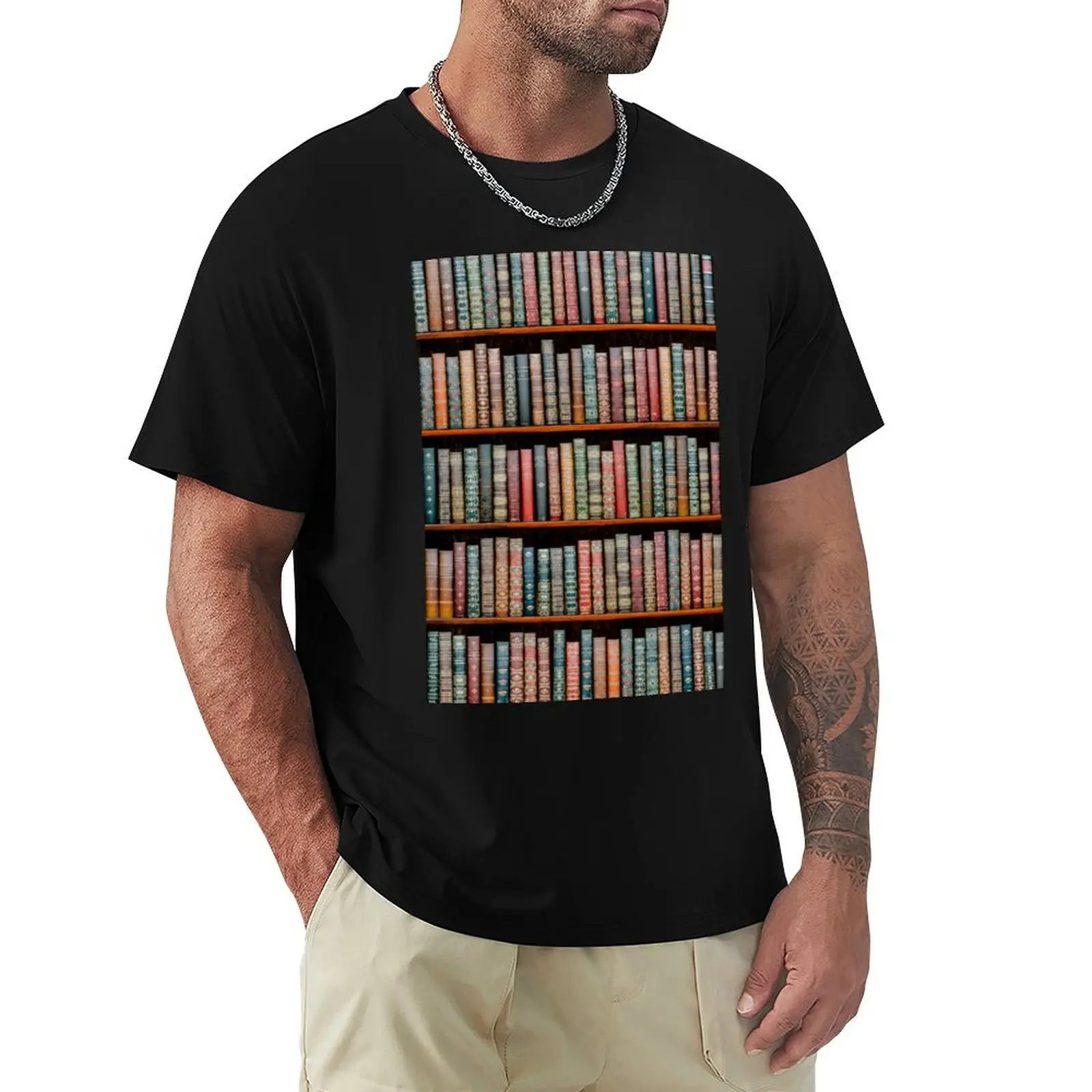 The Library T-Shirt oversized t shirt shirts graphic tees vintage clothes men workout shirt