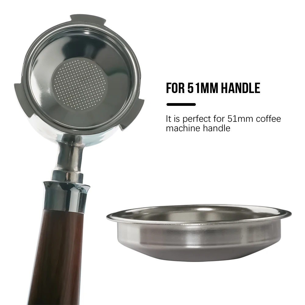 Reusable Basket Permanent Coffee Filter Stainless Steel Single Layer Coffee Handle Filter Basket Perfect Fit Portafilter Basket