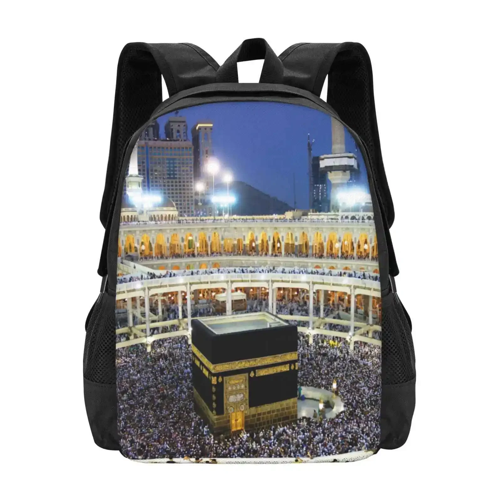 

Mecca In Saudi Arabia As A Place Of Pilgrimage Hot Sale Schoolbag Backpack Fashion Bags Mecca Quran Muslim Mosque Islamic Kaaba