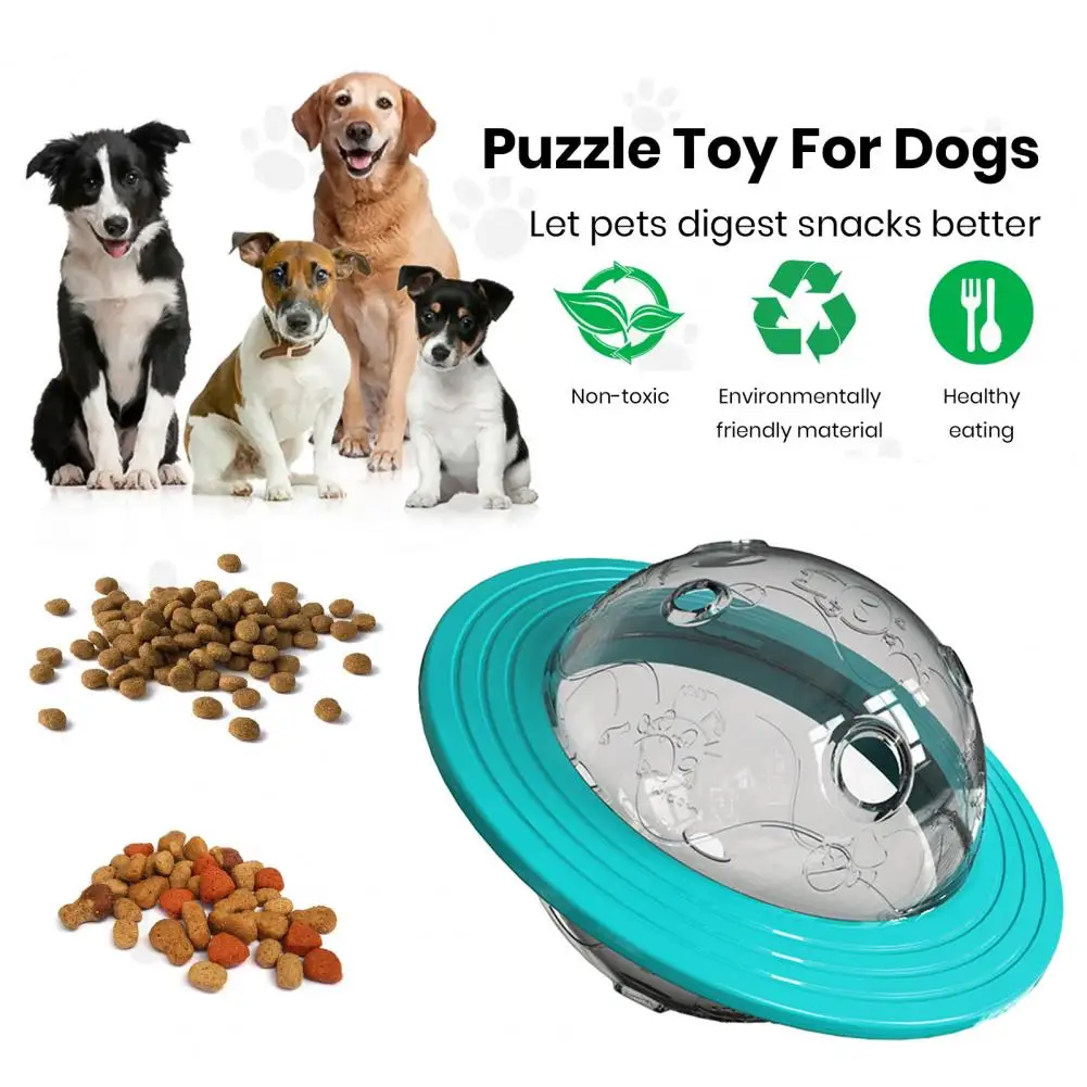 Dog Leakage Ball, Flying Saucer Shape Pet Food Toy, Removable Interactive Dog Food, Cat Food Treat Ball Bowl Toy, Slow Feeder