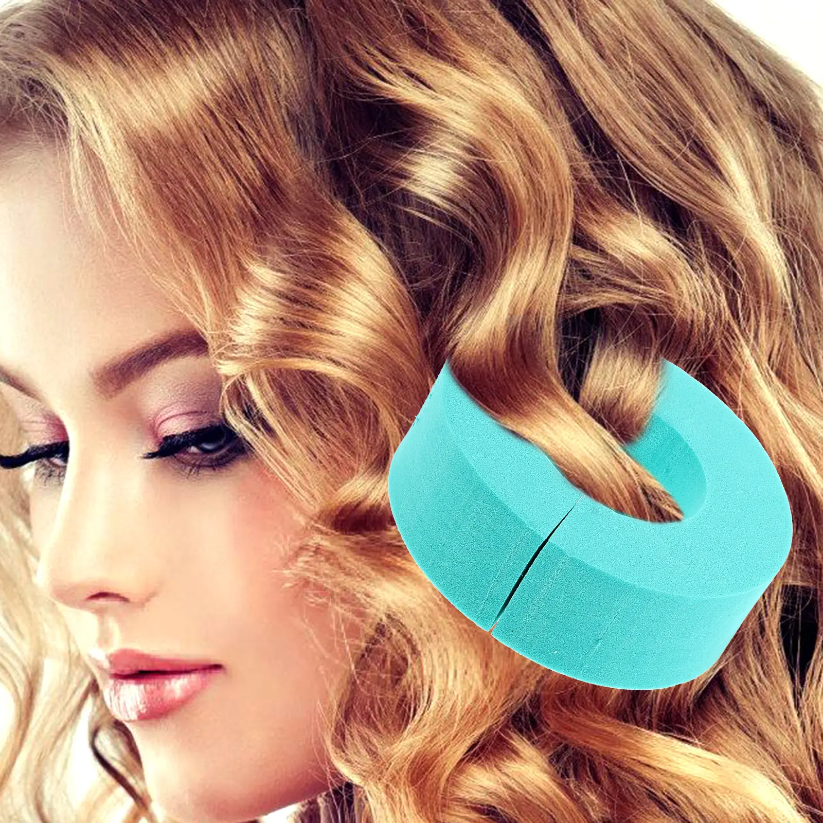 

12Pcs -Shaped Hair Sponge Rollers Heatless Curling Ring Set Gentle Damage-Free Styling Tool for Long Thick Hair Salon Home