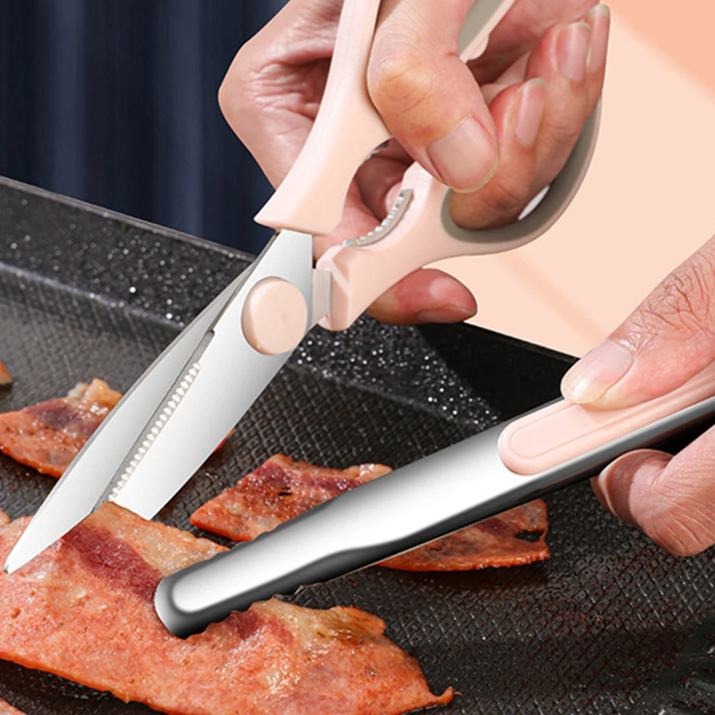 Barbecue Scissors Clips 410 Stainless Steel Heat Resistant Kitchen Tool Chicken BBQ Scissor Set Practical Manual Tool
