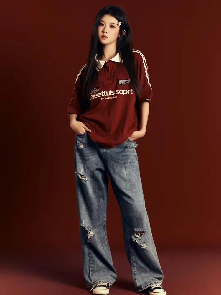 

American Retro Sports Style Sweet Cool Girl Photography Clothing 2026 New Arrival Photo Studio Korean Magazine Artistic Portrait