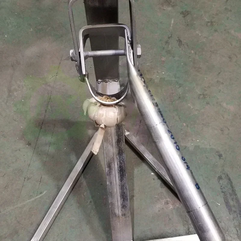 Triangular Frame Manual Garlic Root Cutting Machine Hand Press Garlic Tail Trimming Cutter Farm Garlic Processing Tool