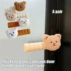 2Pcs/set Bear Door Handle Cover Anti Bump And Anti Static Cute Door Handle Protector Furniture Decoration