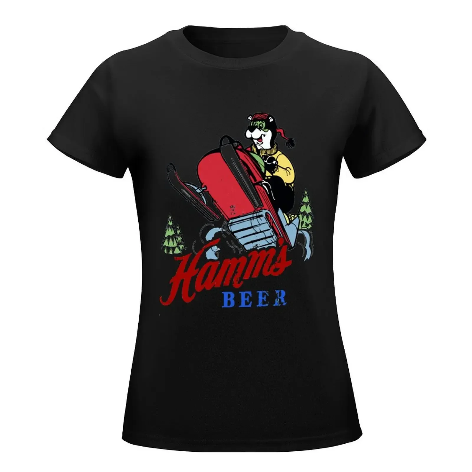 Hamms Beer Snowmobile T-Shirt Aesthetic clothing plus size tops tees kawaii clothes t shirts for Women