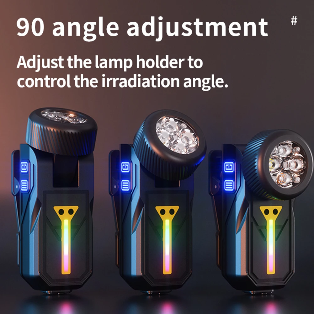 UniqueFire Pocket LED Flashlight Type C Rechargeable Sensor Mini Torch Clip light RGB Side Lamp with Magnet UV light