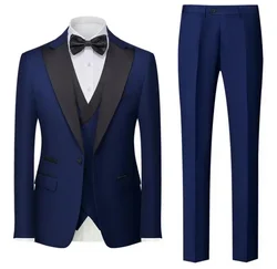 Bk201completo slim fit da uomo in due pezzi, giacca formale da abito da sera da sposa d'affari