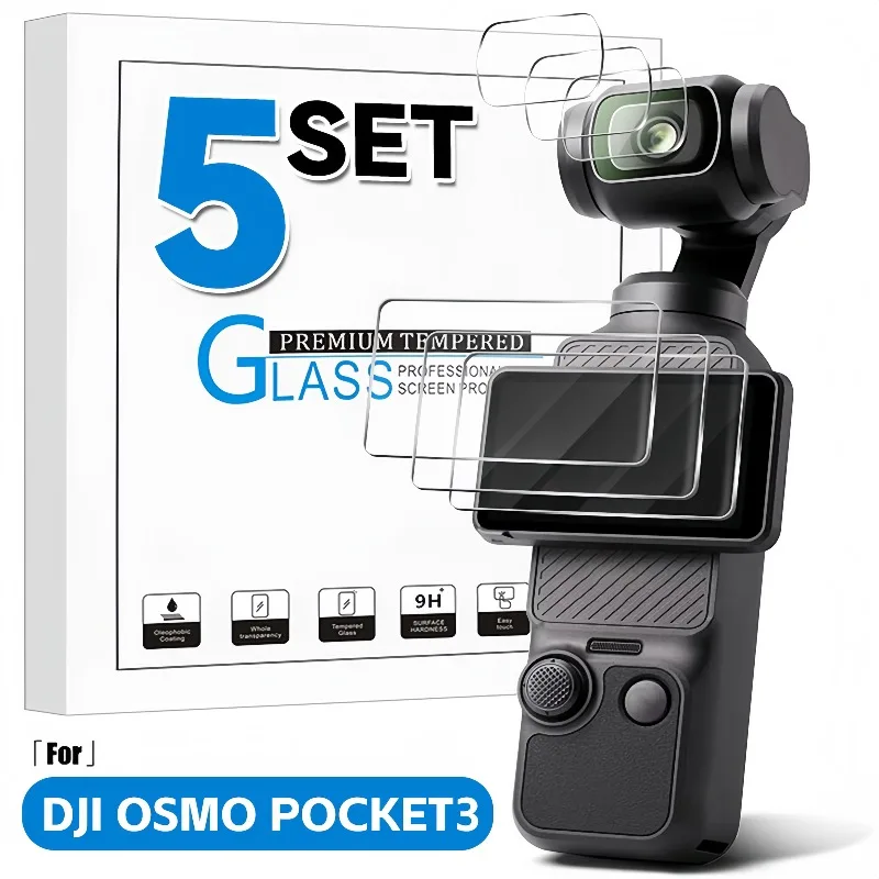 

Закаленное стекло 10 в 1 для DJI OSMO Pocket 3 Lens Camera Film 9H HD Защитная пленка для экрана с защитой от царапин для DJI Camera Glass Аксессуары