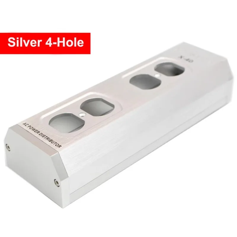 AC Power Distributor Empty Box  Audio X-40 X-60 HIFI Aluminum Alloy DIY Filter AC 100-220V US Power Outlet Socket Shell