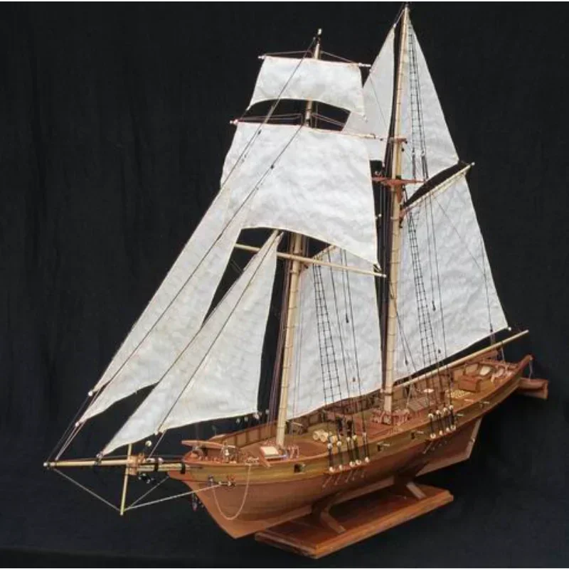 Wooden Assembled Ancient Sailboat Model Building Kits Sailboat DIY Hobby Sailing Toys for Kids Desktop Diorama Decoration