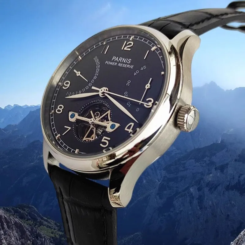 ساعة بارنيس الميكانيكية Seagull ST25 عيار دولاب الموازنة يطير باك تلقائيًا تعرض أعمال الرجال